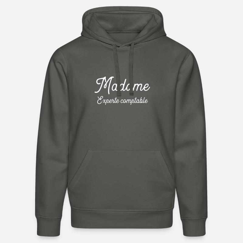 Madame Experte comptable cadeau - Sweat à capuche bio DRUMMER Stanley/Stella Unisexe - charbon