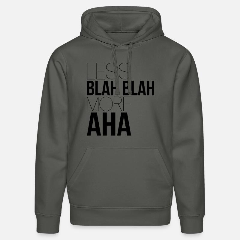 less blah blah - Sweat à capuche bio DRUMMER Stanley/Stella Unisexe - charbon