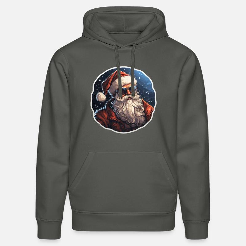 Père Noël - illustration - Sweat à capuche bio DRUMMER Stanley/Stella Unisexe - charbon