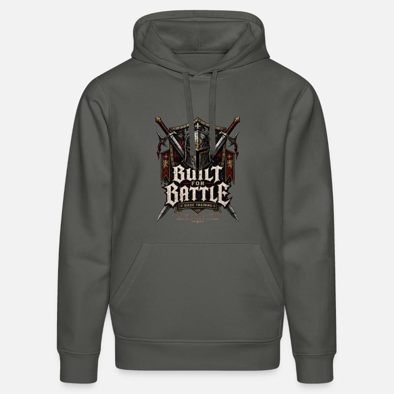 Croisé : Conçu pour le combat - Sweat à capuche bio DRUMMER Stanley/Stella Unisexe - charbon