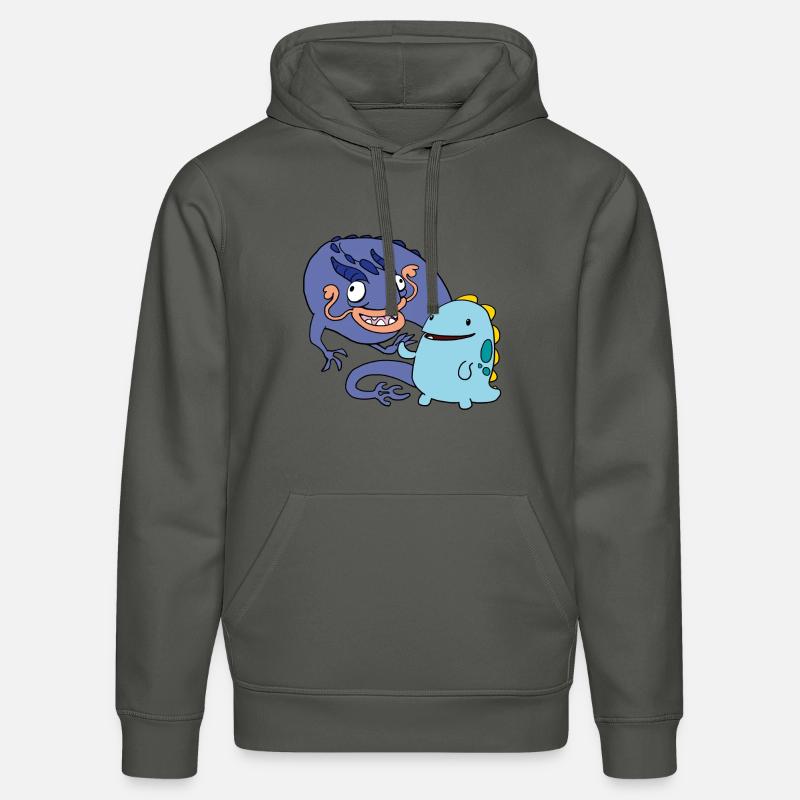 derpy Dragons - Stanley/Stella Unisex Bio-Hoodie DRUMMER  - Anthrazit
