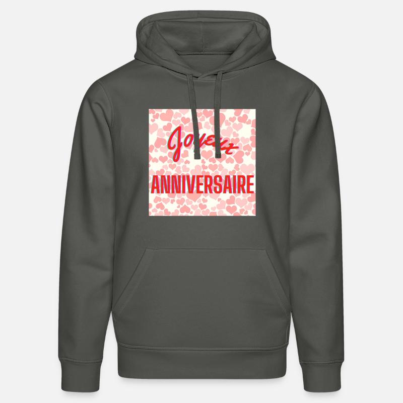 ANNIVERSAIRE,HAPPY BIRTHDAY,JOYEUX ANNIVERSAIRE - Sweat à capuche bio DRUMMER Stanley/Stella Unisexe - charbon