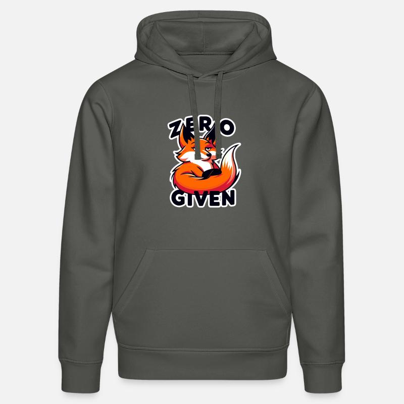 Zero Given - Fox Illustration - Stanley/Stella DRUMMER Unisex Organic Hoodie - anthracite