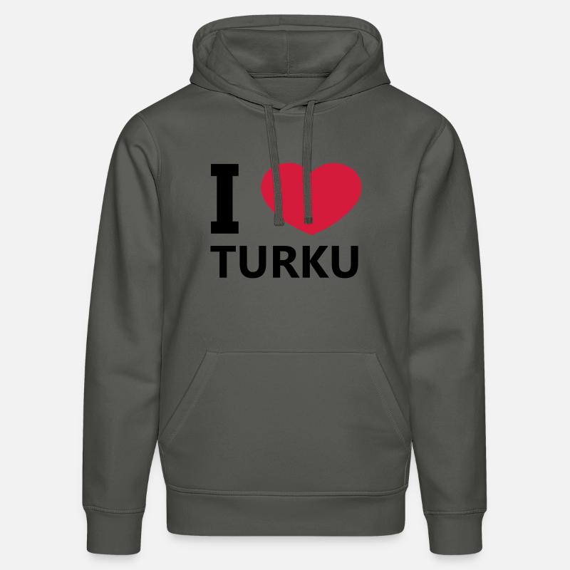 J'aime Turku - Sweat à capuche bio DRUMMER Stanley/Stella Unisexe - charbon