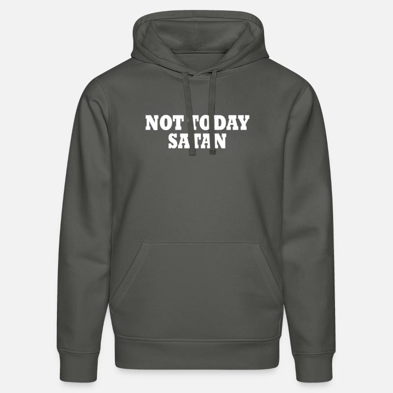 Not today satan - Sweat à capuche bio DRUMMER Stanley/Stella Unisexe - charbon