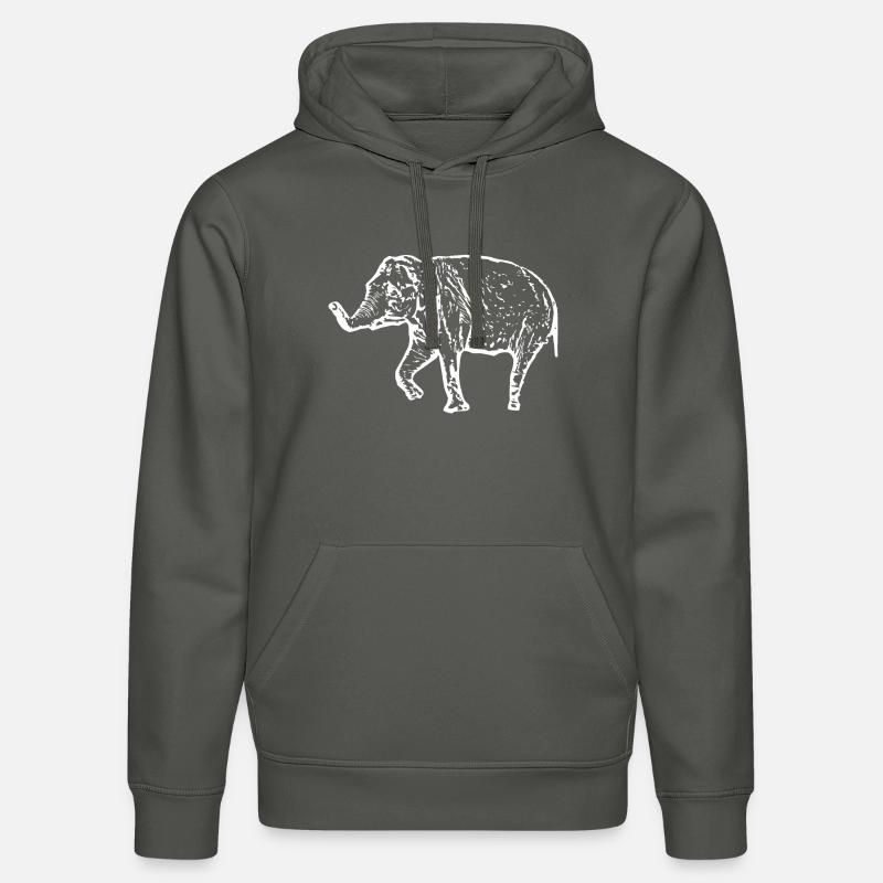 Blanc éléphant - Sweat à capuche bio DRUMMER Stanley/Stella Unisexe - charbon
