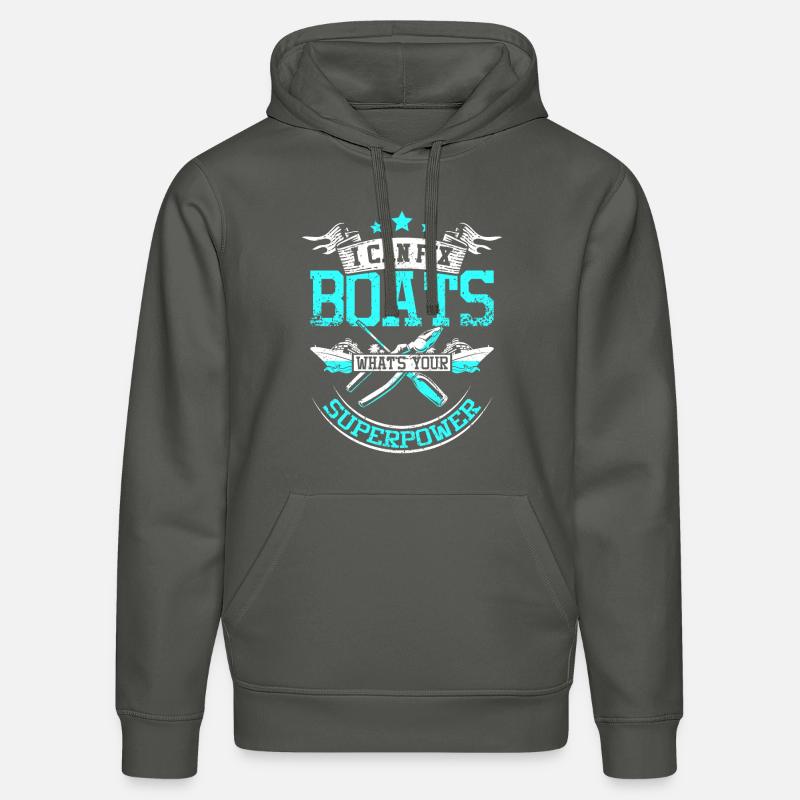 Je répare des bateaux - Sweat à capuche bio DRUMMER Stanley/Stella Unisexe - charbon