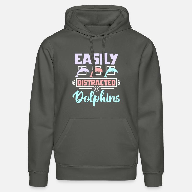 Easily distracted by dolphins - Stanley/Stella Unisex Bio-Hoodie DRUMMER - Anthrazit