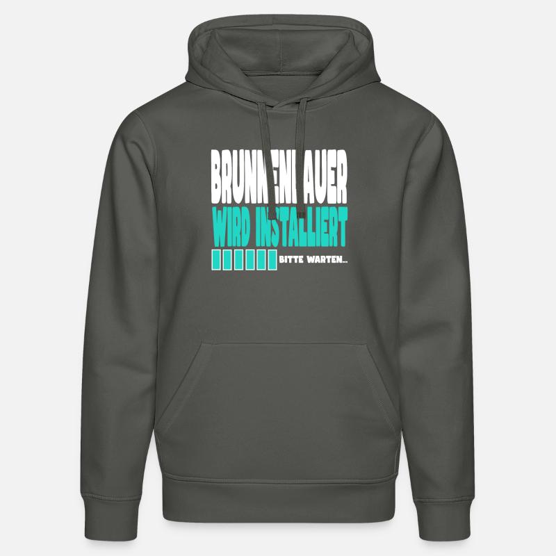 Brunnenbauer wird installiert - Stanley/Stella Unisex Bio-Hoodie DRUMMER  - Anthrazit