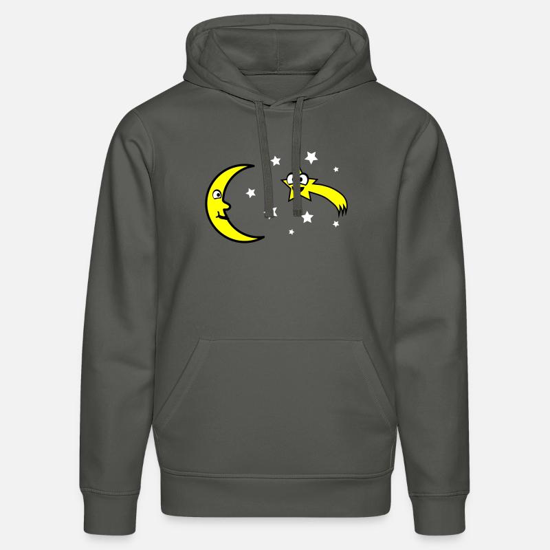 Lune et étoiles - Sweat à capuche bio DRUMMER Stanley/Stella Unisexe - charbon