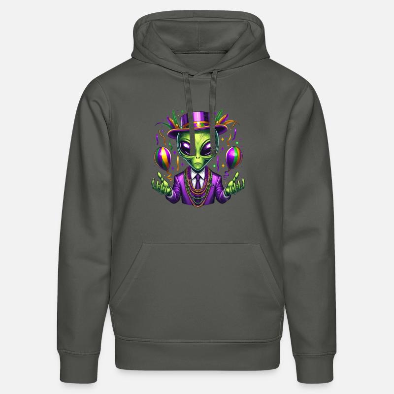 Mardi Gras Alien - Sweat à capuche bio DRUMMER Stanley/Stella Unisexe - charbon