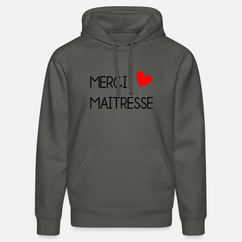 MERCI. MAÎTRESSE. MERCI MAÎTRESSE - Sweat à capuche bio DRUMMER Stanley/Stella Unisexe - charbon