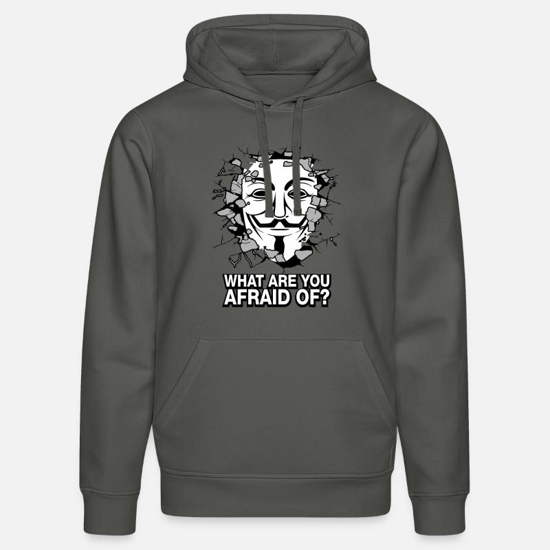 De quoi avez-vous peur? - Sweat à capuche bio DRUMMER Stanley/Stella Unisexe - charbon