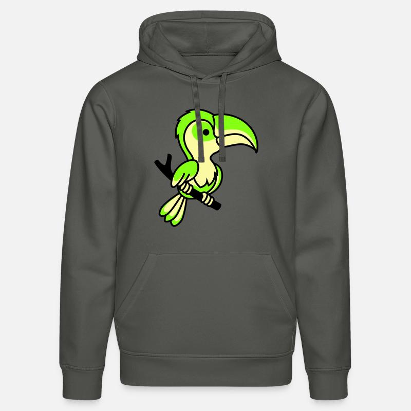 perroquet - Sweat à capuche bio DRUMMER Stanley/Stella Unisexe - charbon