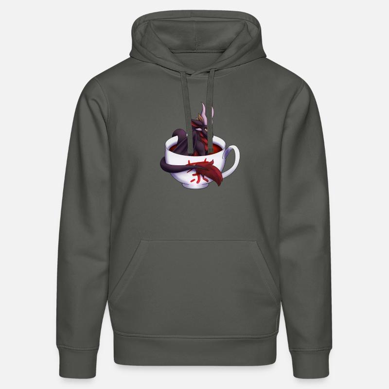 Schwarzer Tee Drache - Stanley/Stella Unisex Bio-Hoodie DRUMMER  - Anthrazit