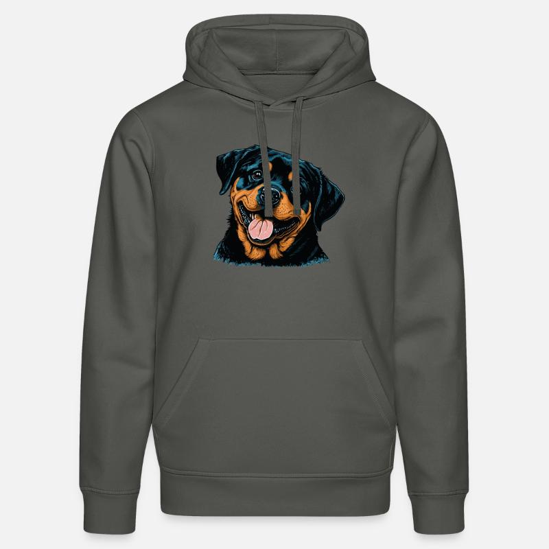 Chiot Rottweiler - Sweat à capuche bio DRUMMER Stanley/Stella Unisexe - charbon