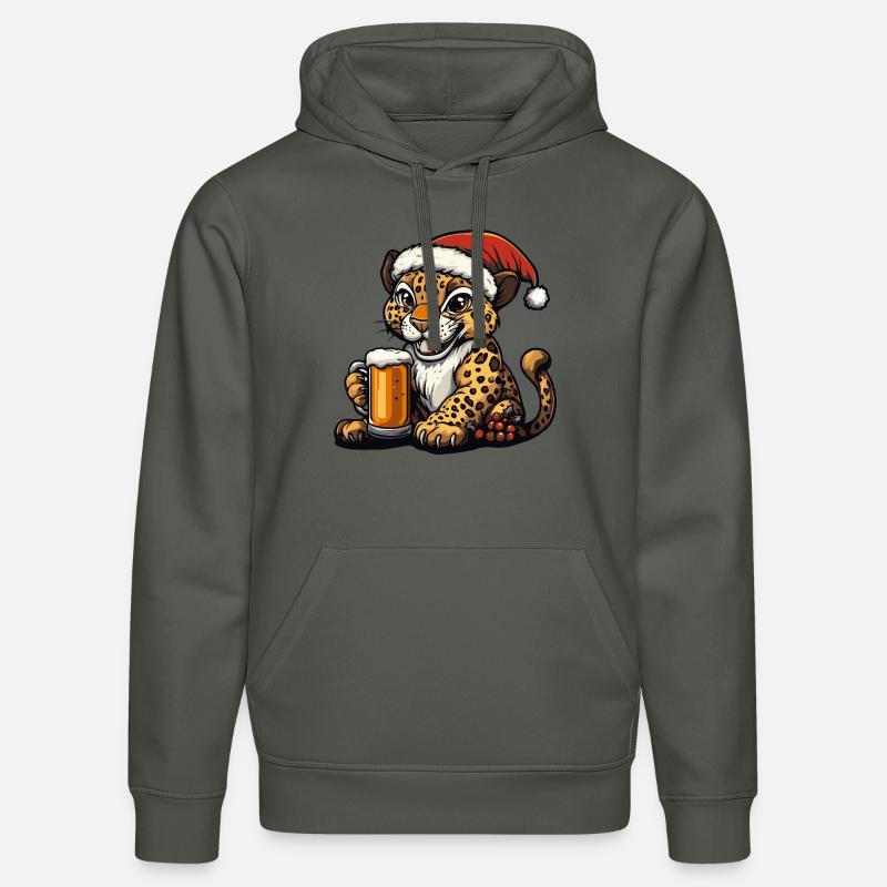 Bière Leopard Noël Noël - Sweat à capuche bio DRUMMER Stanley/Stella Unisexe - charbon