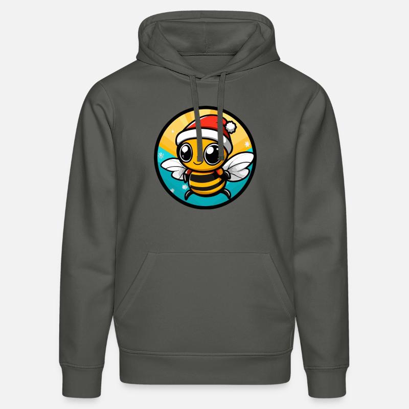 Noël abeille Noël - Sweat à capuche bio DRUMMER Stanley/Stella Unisexe - charbon
