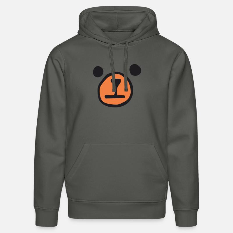 Bären Gesicht - Bär - Stanley/Stella Unisex Bio-Hoodie DRUMMER  - Anthrazit