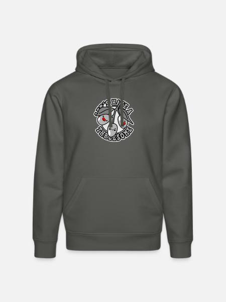 Let's make a threesome with olive fruits - Stanley/Stella DRUMMER Unisex Organic Hoodie - anthracite