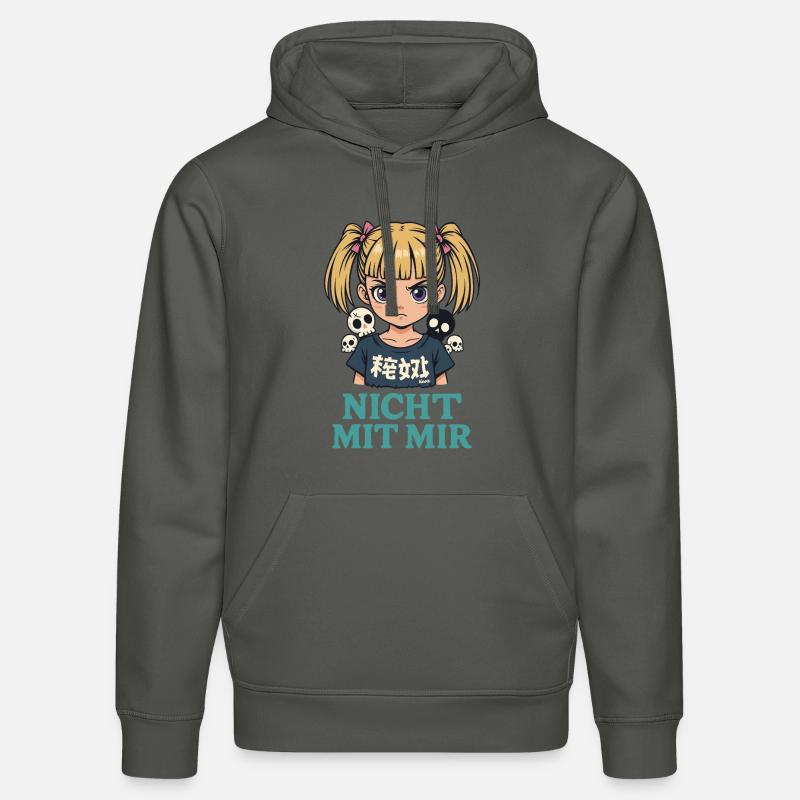 Pas avec moi – Angry Girl - Sweat à capuche bio DRUMMER Stanley/Stella Unisexe - charbon