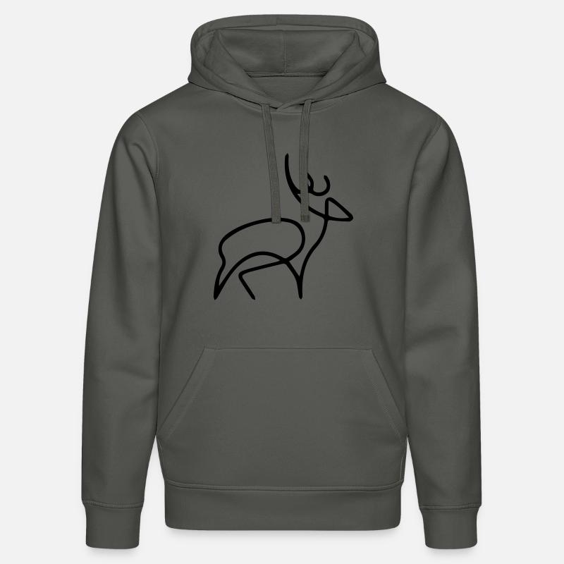 cerfs oneline - Sweat à capuche bio DRUMMER Stanley/Stella Unisexe - charbon