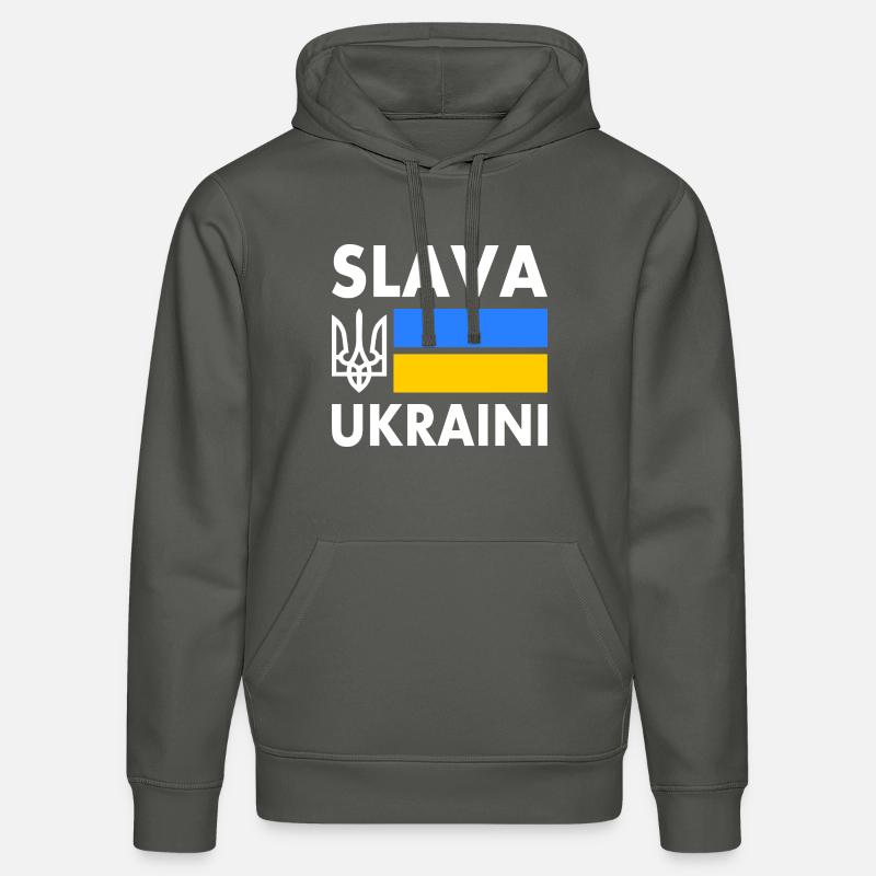 Slava ukraini - Sweat à capuche bio DRUMMER Stanley/Stella Unisexe - charbon