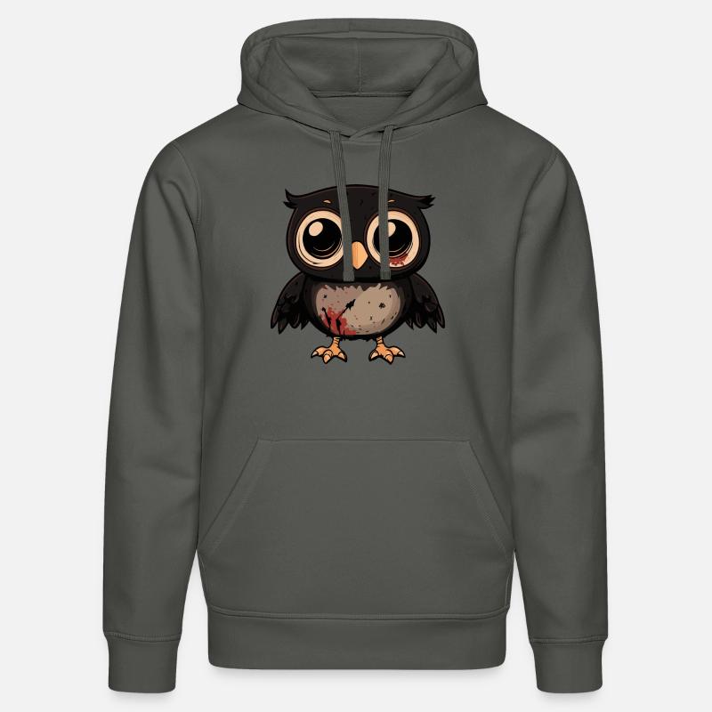 Eule Halloween Comic Lustig - Stanley/Stella Unisex Bio-Hoodie DRUMMER  - Anthrazit
