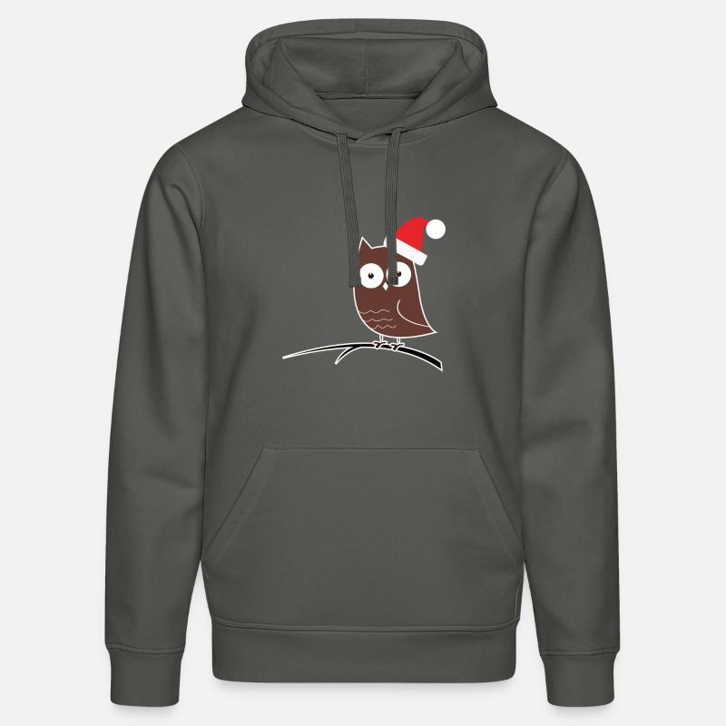 Die Weihnachts-Eule! Geschenk Idee - Stanley/Stella Unisex Bio-Hoodie DRUMMER  - Anthrazit