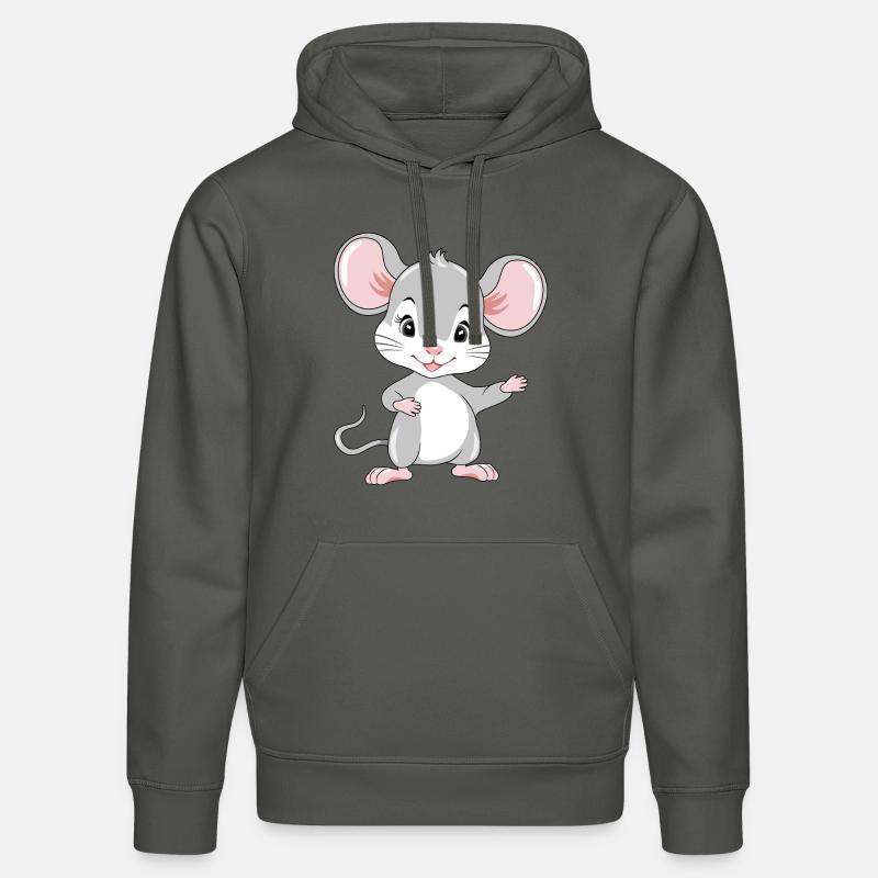 Accueillant bébé souris mignon - Sweat à capuche bio DRUMMER Stanley/Stella Unisexe - charbon