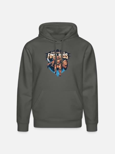 I'm the FinalBoss – Powerful Character - Stanley/Stella DRUMMER Unisex Organic Hoodie - anthracite
