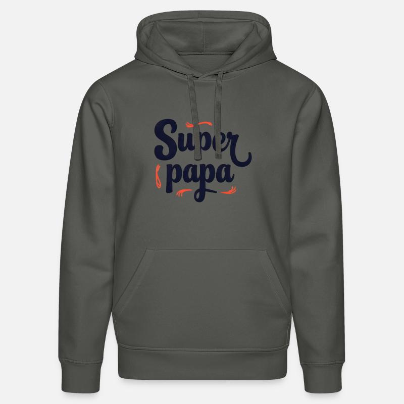 Super Dad Script Nähen - Stanley/Stella Unisex Bio-Hoodie DRUMMER  - Anthrazit