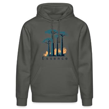 Eber - Stanley/Stella Unisex Bio-Hoodie DRUMMER  - Anthrazit - Vorne - Marisol (170cm) & Nik (191cm)