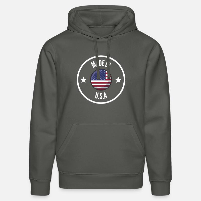 MADE IN USA White - Sweat à capuche bio DRUMMER Stanley/Stella Unisexe - charbon