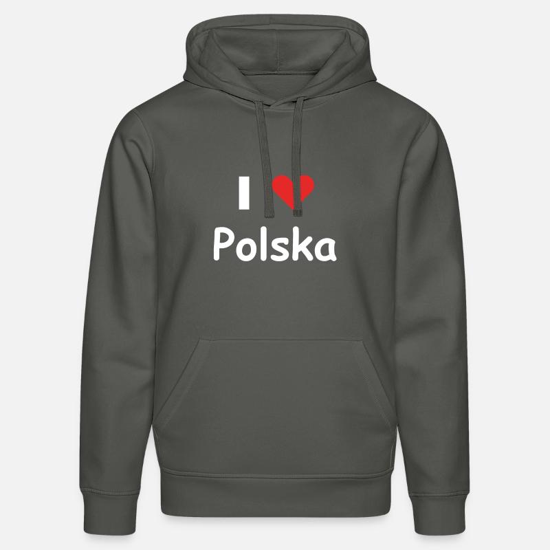 J'aime Polska - Sweat à capuche bio DRUMMER Stanley/Stella Unisexe - charbon