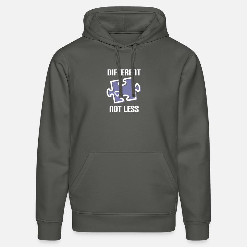 DIFFERENT - NOT LESS ! AUTISME - Sweat à capuche bio DRUMMER Stanley/Stella Unisexe - charbon