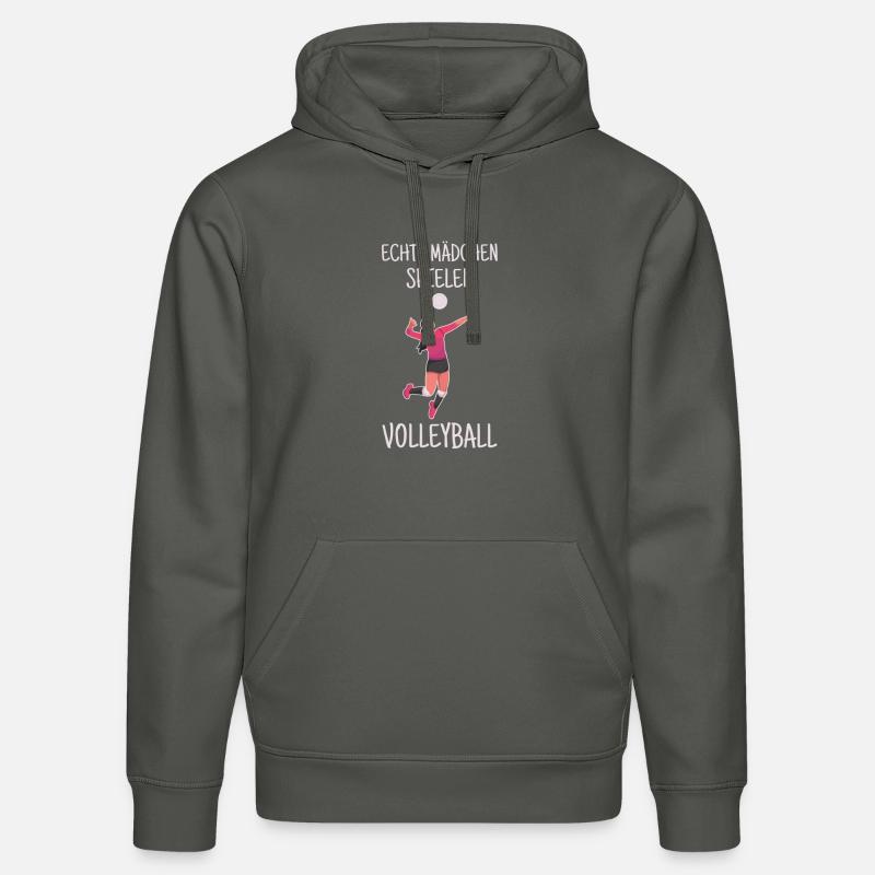 Volleyball filles - Sweat à capuche bio DRUMMER Stanley/Stella Unisexe - charbon