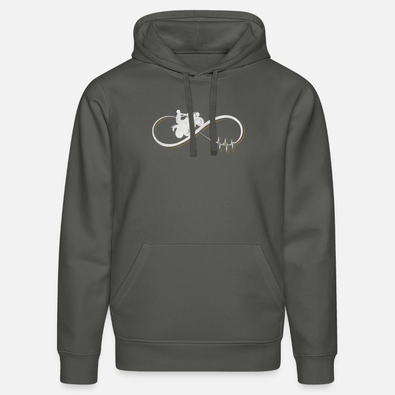 J'aime quad cadeau vélo - Sweat à capuche bio DRUMMER Stanley/Stella Unisexe - charbon