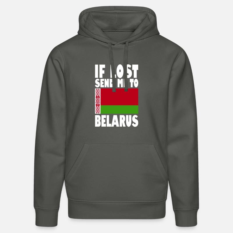 Belarus Flagge Spruch - Stanley/Stella Unisex Bio-Hoodie DRUMMER  - Anthrazit