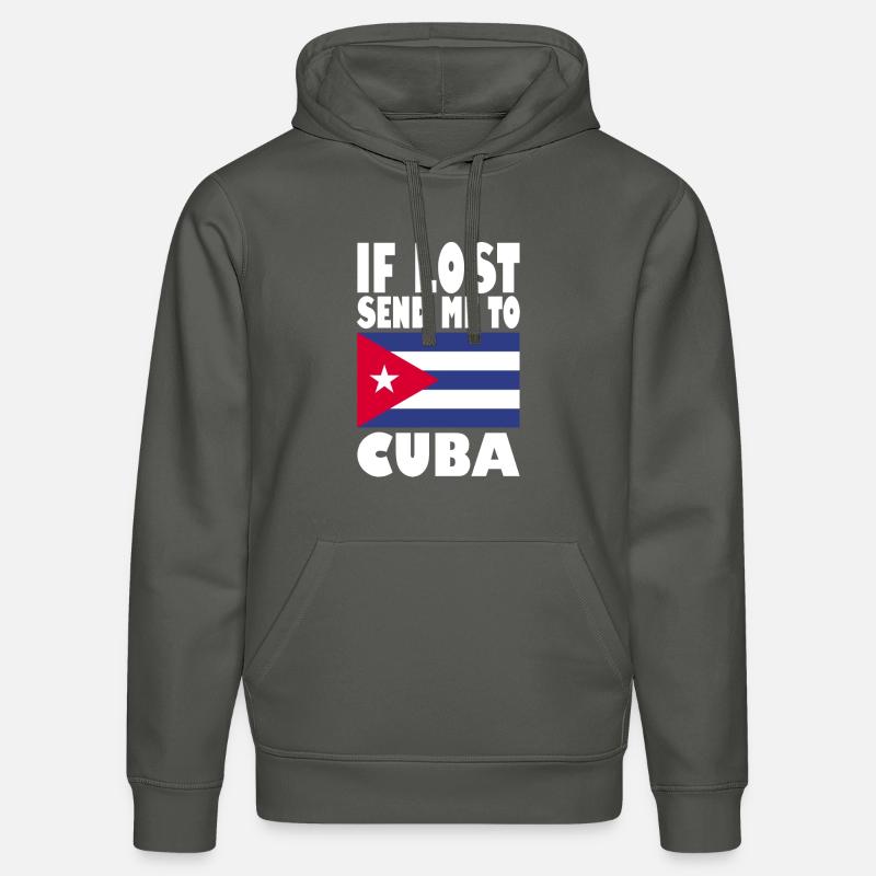 Drapeau de Cuba - Sweat à capuche bio DRUMMER Stanley/Stella Unisexe - charbon