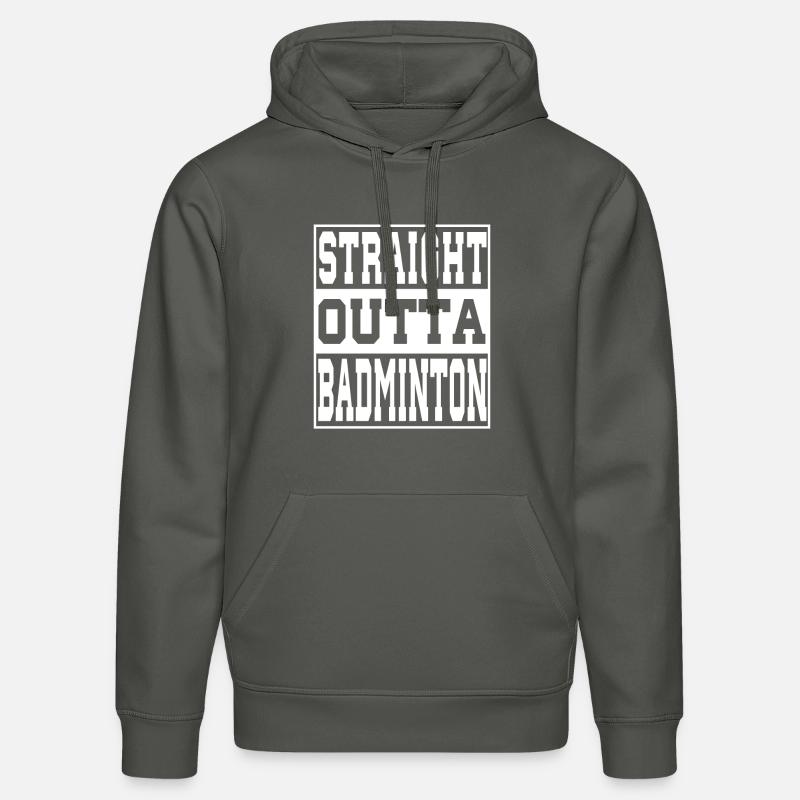 Badminton dit drôle - Sweat à capuche bio DRUMMER Stanley/Stella Unisexe - charbon