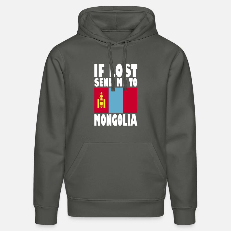 Drapeau de Mongolie - Sweat à capuche bio DRUMMER Stanley/Stella Unisexe - charbon