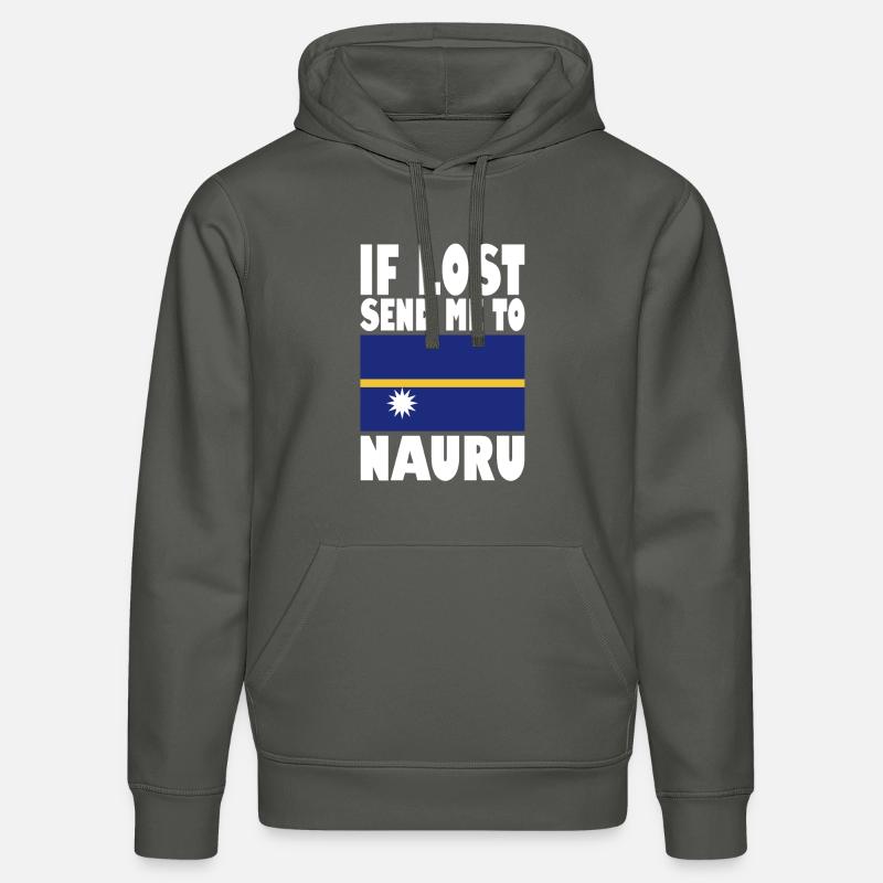 Drapeau de Nauru - Sweat à capuche bio DRUMMER Stanley/Stella Unisexe - charbon