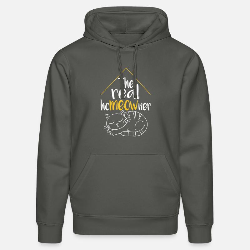 Le vrai chat propriétaire - Sweat à capuche bio DRUMMER Stanley/Stella Unisexe - charbon