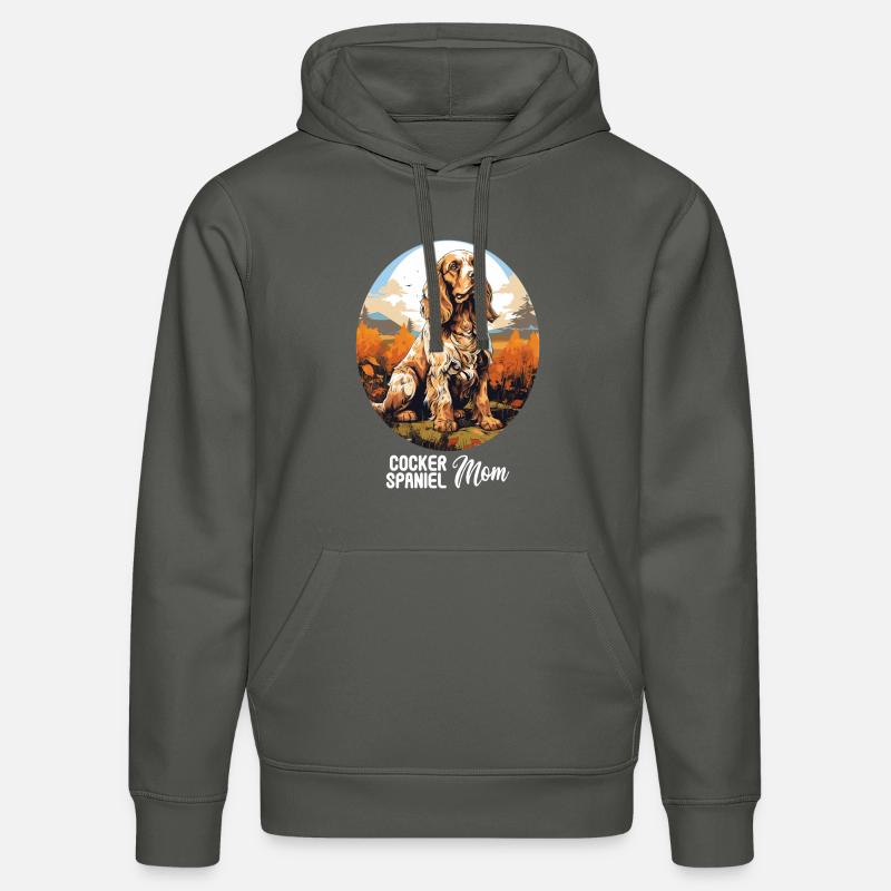 Épagneul Dog Cocker - Sweat à capuche bio DRUMMER Stanley/Stella Unisexe - charbon
