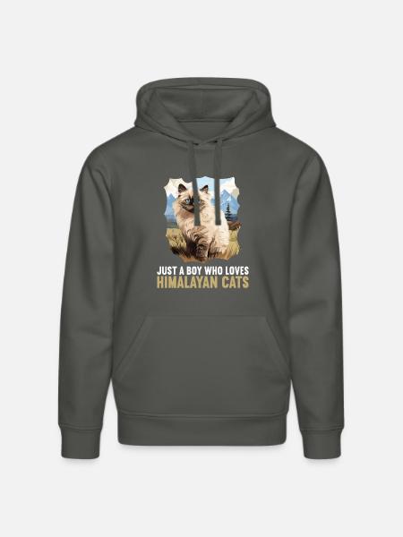 Himalaya kat Colourpoint Katze - Stanley/Stella DRUMMER økologisk unisex-hoodie - charcoal