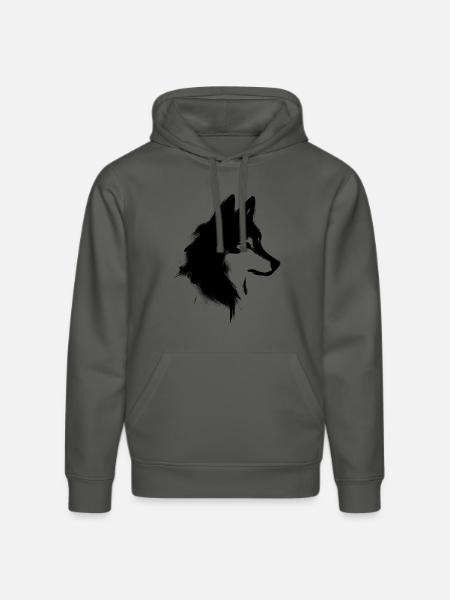 Wolf Zeichnung - Stanley/Stella Unisex Bio-Hoodie DRUMMER  - Anthrazit