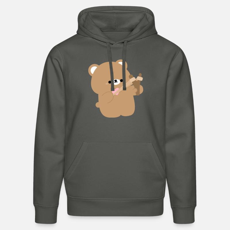 Amour de l’ours - Sweat à capuche bio DRUMMER Stanley/Stella Unisexe - charbon