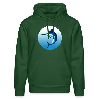 Eleganter Marlin - Stanley/Stella Unisex Bio-Hoodie DRUMMER  - Flaschengrün - Vorne - Liana (172cm) & Jaron (178cm)