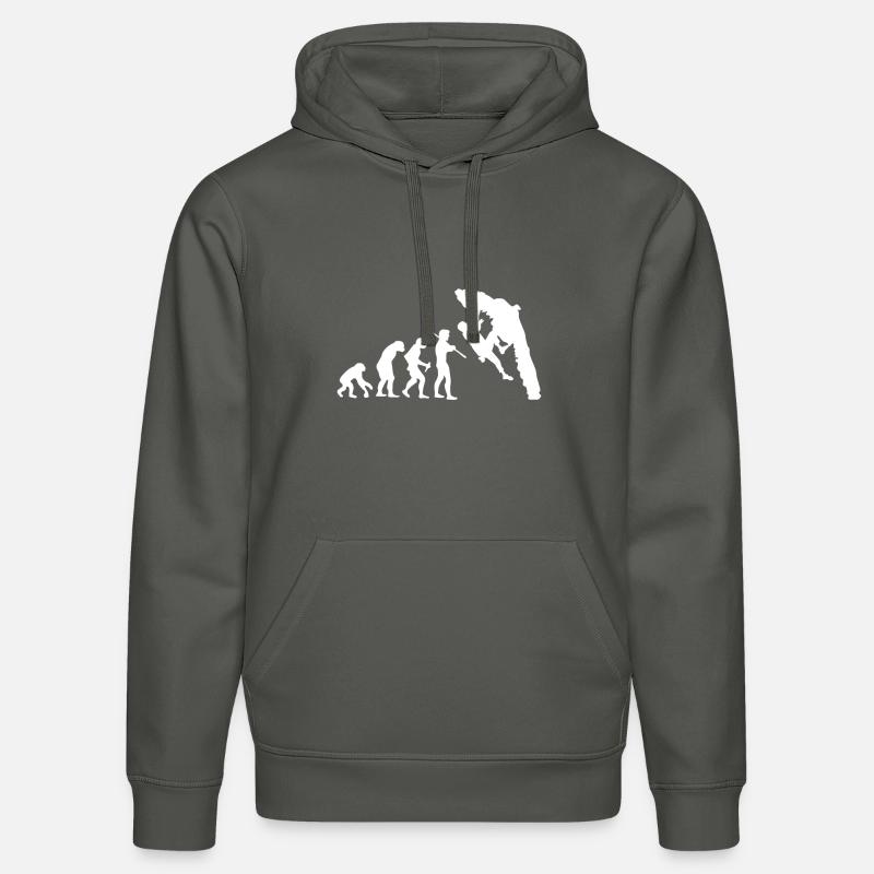 Evolution Bouldering Escalade T-shirt - Sweat à capuche bio DRUMMER Stanley/Stella Unisexe - charbon